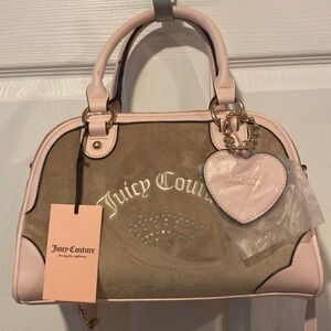 Juicy Couture Light Pink and Tan Satchel